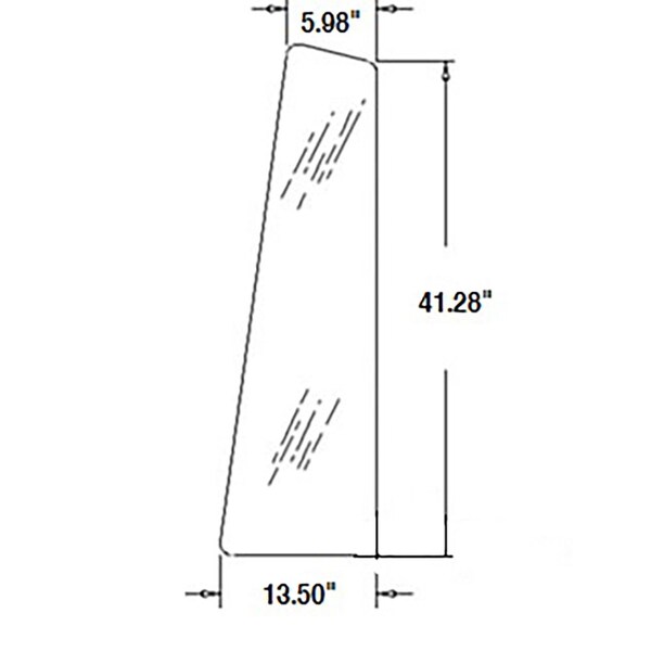 Cab Glass - Rear Quarter RH or LH Fits Case 580C
